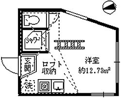 フェリスシェル ワンルームの間取図画像