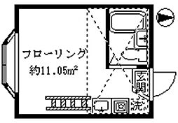 ライフピアシャープ ワンルームの間取図画像