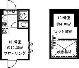 ソフィアリベルテ ワンルームの間取図画像