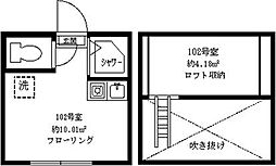 ティ・アーモ若宮 ワンルームの間取図画像