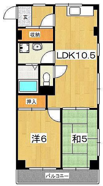 サンハイツ・サト 305｜神奈川県小田原市寿町3丁目(賃貸マンション2LDK・3階・49.99㎡)の写真 その2