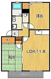 サンシャインA 2LDKの間取図画像