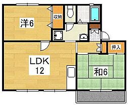 コーポエイトA 2LDKの間取図画像