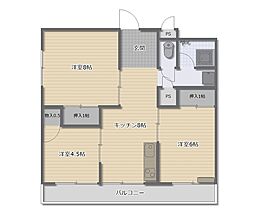 ヒロパレス 3DKの間取図画像