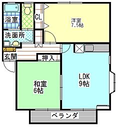 コレクティブコートA 2LDKの間取図画像