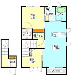 シャーメゾンカーサ 1SLDKの間取図画像