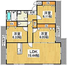 フローレンスいずみ  ｜ 大阪府堺市北区金岡町（賃貸マンション3LDK・3階・83.00㎡） その2