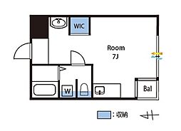 千鳥の庭 独立洗面台 スーパーやコンビニが近くにあって便利 2階1Kの間取り