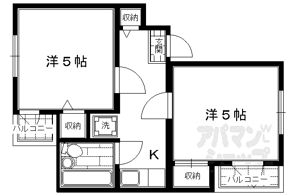 京都府京都市中京区西洞院通姉小路下ル姉西洞院町(賃貸マンション2K・1階・27.11㎡)の写真 その2