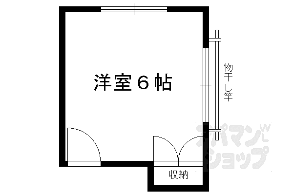 京都府京都市北区上賀茂二軒家町(賃貸アパート1R・2階・11.00㎡)の写真 その2