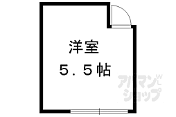 京都市営烏丸線 松ヶ崎駅 徒歩14分の賃貸一戸建て ワンルームの間取り