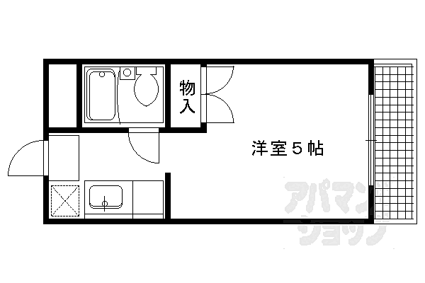 Ｊ－ｃｕｂｅ曼殊院 203｜京都府京都市左京区高野玉岡町(賃貸マンション1K・2階・17.58㎡)の写真 その2