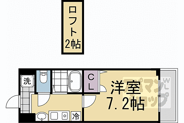 京都府京都市上京区葭屋町通一条上る晴明町(賃貸マンション1K・3階・22.80㎡)の写真 その2