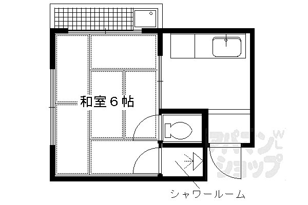 ハイツ峰 102｜京都府京都市左京区一乗寺里ノ前町(賃貸アパート1K・1階・14.00㎡)の写真 その2