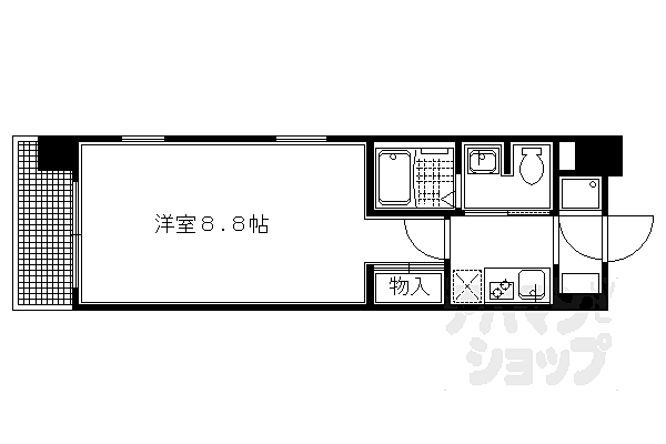 レジディア洛北 401｜京都府京都市左京区田中南西浦町58-2(賃貸マンション1K・4階・26.80㎡)の写真 その2