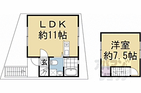 下鴨東半木町75－3貸家 1 ｜ 京都府京都市左京区下鴨東半木町（賃貸一戸建1LDK・--・44.30㎡） その2