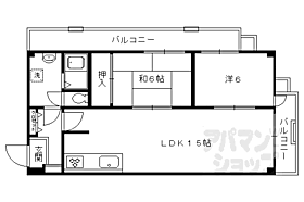 京都府京都市北区上賀茂桜井町（賃貸マンション2LDK・3階・56.70㎡） その2