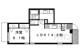 京都府京都市上京区西洞院通丸太町上る夷川町（賃貸マンション1LDK・2階・46.30㎡） その2