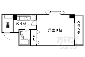 京都府京都市北区衣笠東御所ノ内町（賃貸マンション1K・2階・25.83㎡） その2