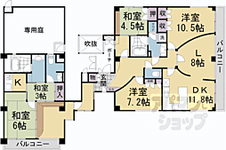 京阪本線 祇園四条駅 徒歩10分の賃貸マンション 6階3LDKの間取り