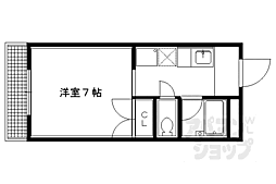 コムシェソワ 2階1Kの間取り
