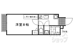京都市営烏丸線 今出川駅 徒歩18分の賃貸マンション 5階1Kの間取り