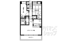 南禅寺東山 3階2LDKの間取り