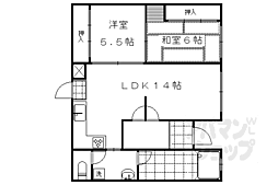 京福電気鉄道北野線 北野白梅町駅 3.2kmの賃貸マンション 3階2Kの間取り
