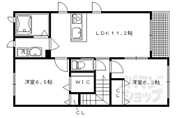美空樹園 2階2LDKの間取り
