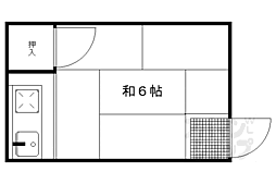 好川荘 2階ワンルームの間取り