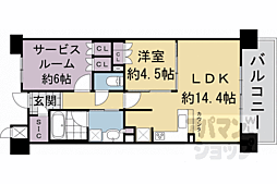 京阪本線 七条駅 徒歩6分の賃貸マンション 2階1SLDKの間取り