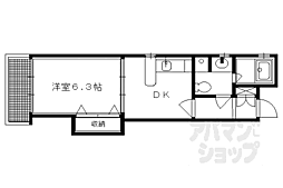 Ｋ’ｚＡＬＬＡＹ 6階1DKの間取り