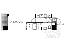 ベラジオ京都一乗寺 3階1Kの間取り