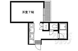 阪急京都本線 大宮駅 徒歩7分の賃貸マンション 1階1Kの間取り