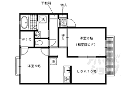 キャピタルマーサー 1階2LDKの間取り