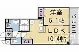 ベラジオ雅び京都洛北ガーデン 4階1LDKの間取り