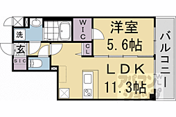 ベラジオ雅び京都洛北ガーデン 4階1LDKの間取り