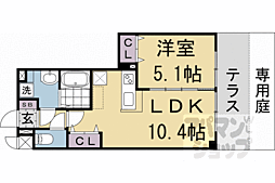 ベラジオ雅び京都洛北ガーデン 1階1LDKの間取り