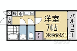 JR東海道・山陽本線 京都駅 徒歩13分の賃貸アパート 2階1Kの間取り