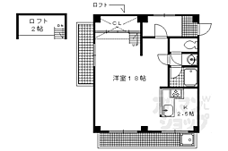 アレックスビル7 1Kの間取図画像