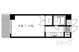 アレックス白川 1Kの間取図画像