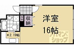 小川ビル 1Kの間取図画像