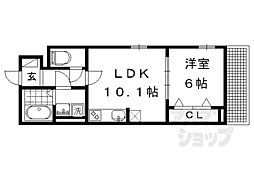 めぞん北山2 1LDKの間取図画像