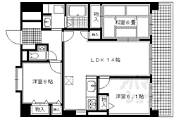 ルイシャトレ下鴨本通 3LDKの間取図画像