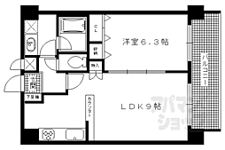 プレサンス京大南 1LDKの間取図画像