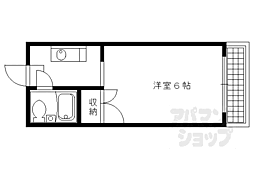シャルマン大栄 1Kの間取図画像