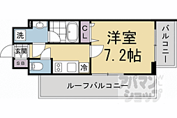 ヴィラ岡崎神宮 1Kの間取図画像