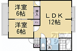 パティオハイツ 2LDKの間取図画像