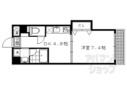 フロリアール一乗寺 1DKの間取図画像