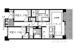 プレサンス京都一乗寺 3LDKの間取図画像